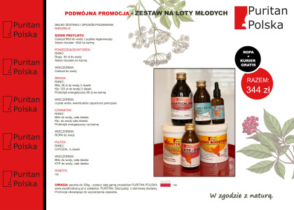 PURITAN ZESTAW NA LOTY MŁODYCH +ROPA GRATIS+ KURIER GRATIS