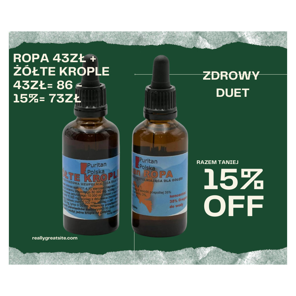 ZDROWY DUET ROPA + ŻÓŁTE KROPLE 2X50ML